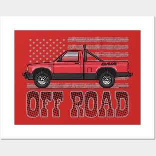 Off Road-Red Posters and Art